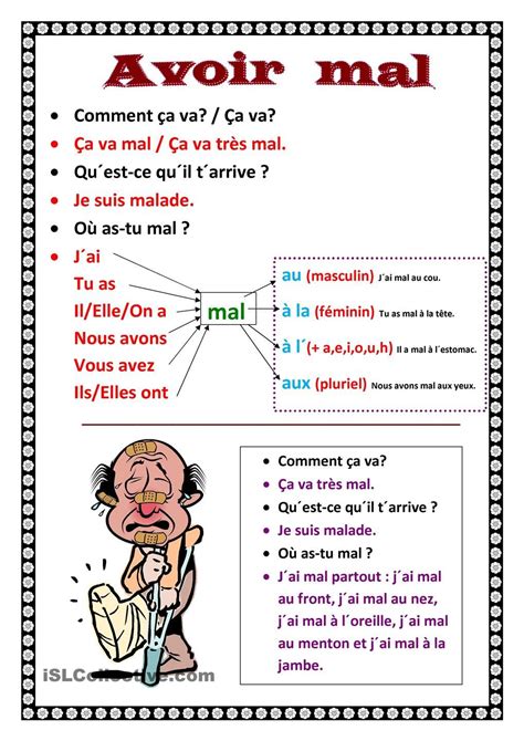 mal englisch|mal in english from french.